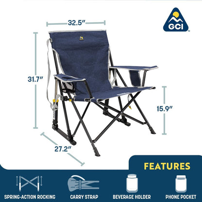 Outdoor Rocking Chair 🪑🌿 Portable Foldable Lounge Seat | Relax Anywhere — Campsites, Backyard & Beach