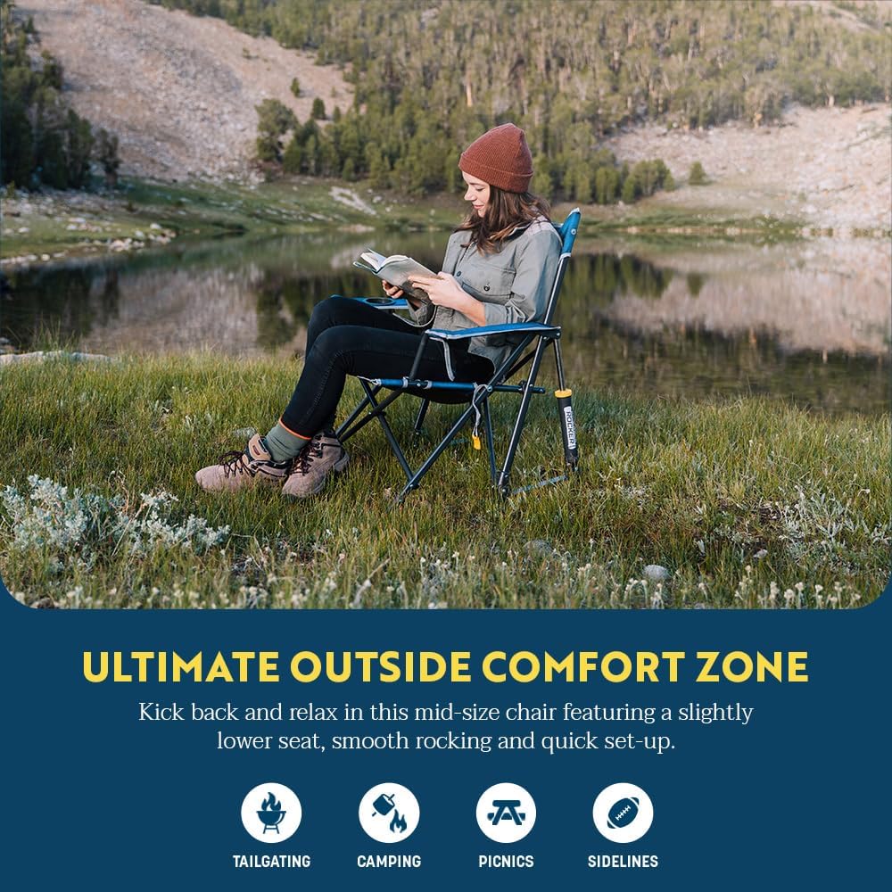 Outdoor Rocking Chair 🪑🌿 Portable Foldable Lounge Seat | Relax Anywhere — Campsites, Backyard & Beach