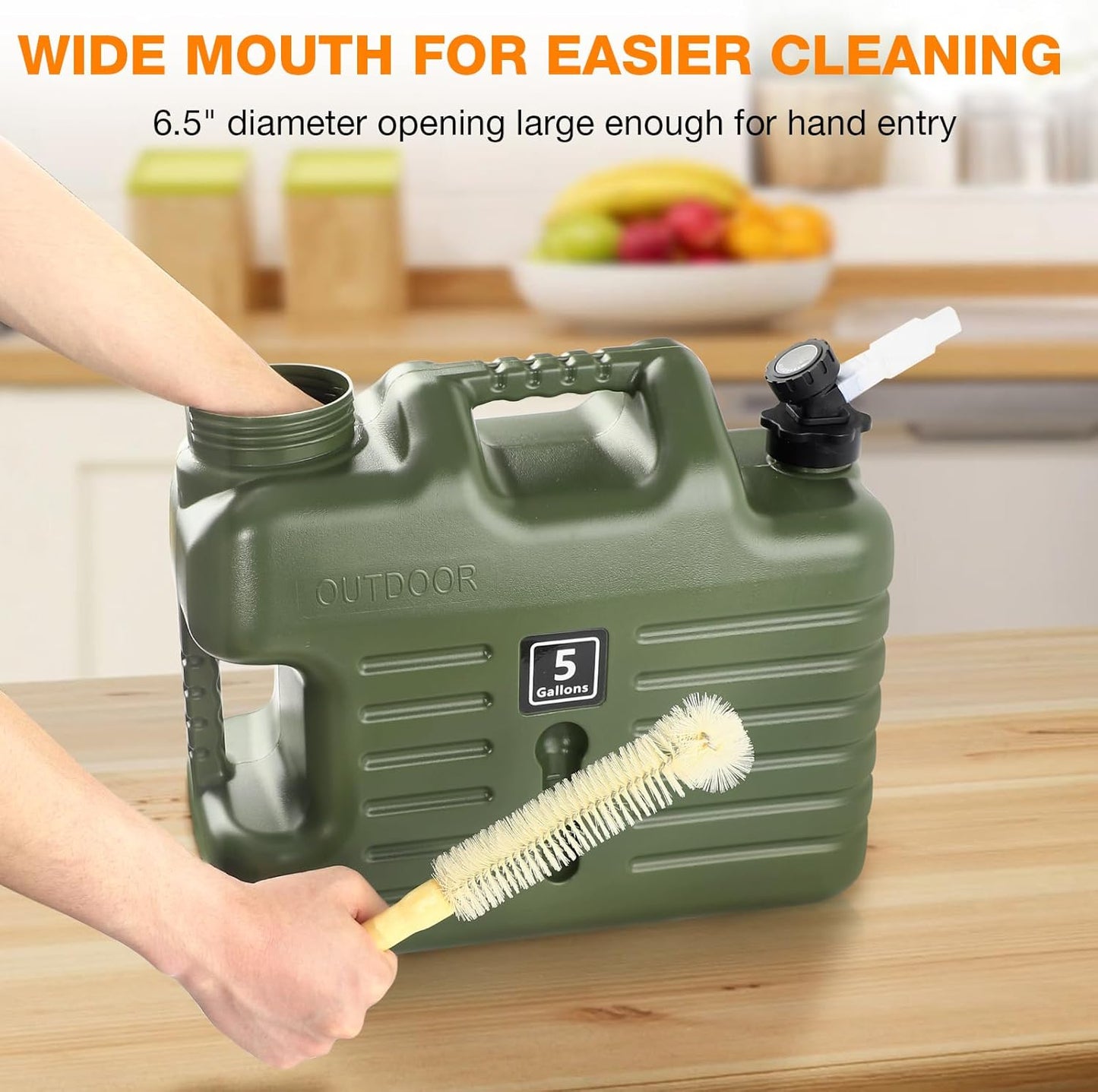 Portable Camping Water Container 💧🏕️ Large Capacity Emergency Water Storage Tank with Spigot | BPA-Free Outdoor Hydration Jug